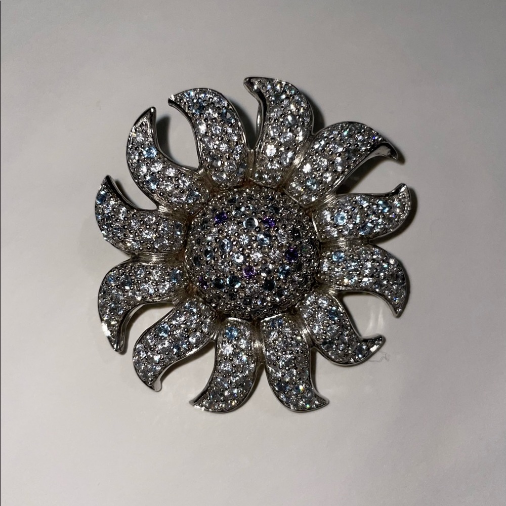 Vintage Sun Gem Brooch